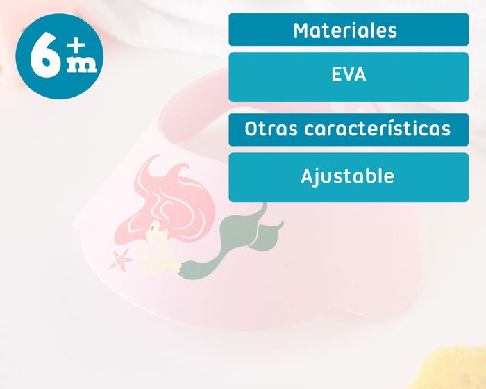 KioKids Visière anti-larmes pour le bain Sirena - Visière en EVA imperméable pour enfant dès 9 mois - Rose