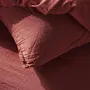 Today 123334 - Parure de lit 1 personne 140x200 cm en gaze de coton et coton - Housse de couette 220x240 cm avec 2 taies - Couleur terracotta