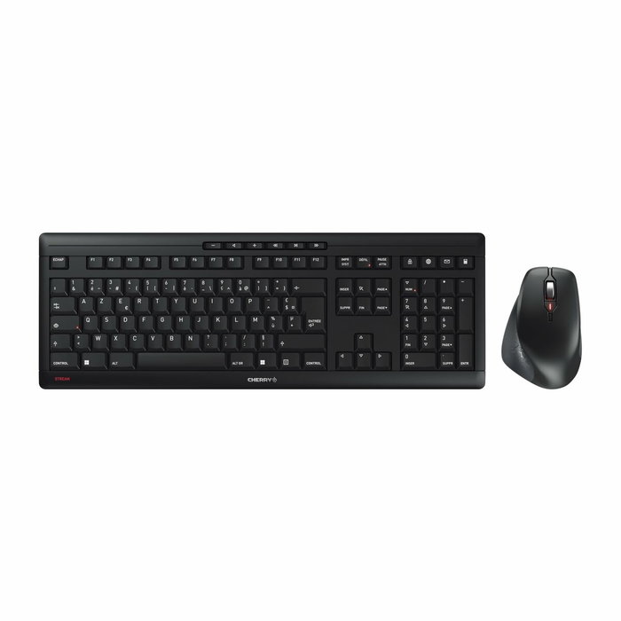 Cherry Stream Desktop Comfort Clavier et Souris sans fil 2,4 GHz Noir AZERTY