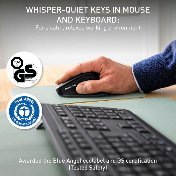 Cherry Stream Desktop Comfort Clavier et Souris sans fil 2,4 GHz Noir AZERTY