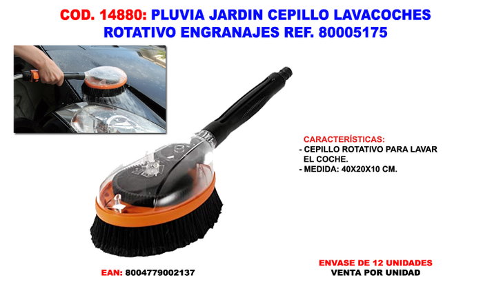 PLUVIA/GF JARDIN Cepillo Lavacoches Rotativo 80005175 PLUVIA/GF JARDIN Cepillo Lavacoches Rotativo 80005175