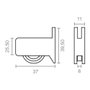 Roulement EDM 85471 CO-22 rd08 Nylon 37 x 39,5 mm (2 Unités)