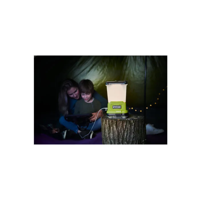 Ryobi RLL18-0 - Lanterne LED rechargeable 18V ONE+ - 850 lumens - Éclairage 360° - Port USB - Sans batterie