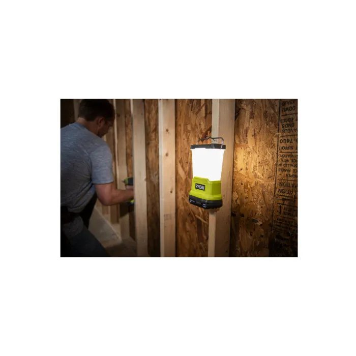 Ryobi RLL18-0 - Lanterne LED rechargeable 18V ONE+ - 850 lumens - Éclairage 360° - Port USB - Sans batterie