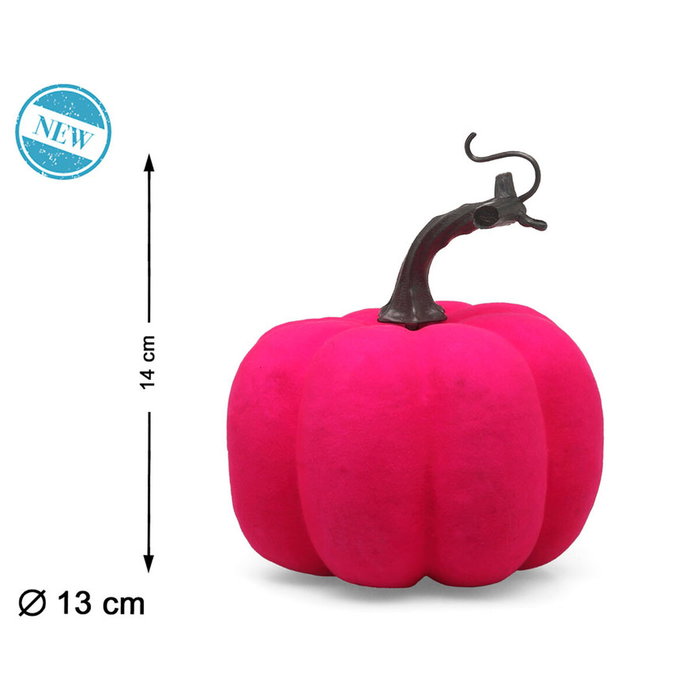 BigBuy Carnival Citrouille de Fête Fuchsia avec Tige