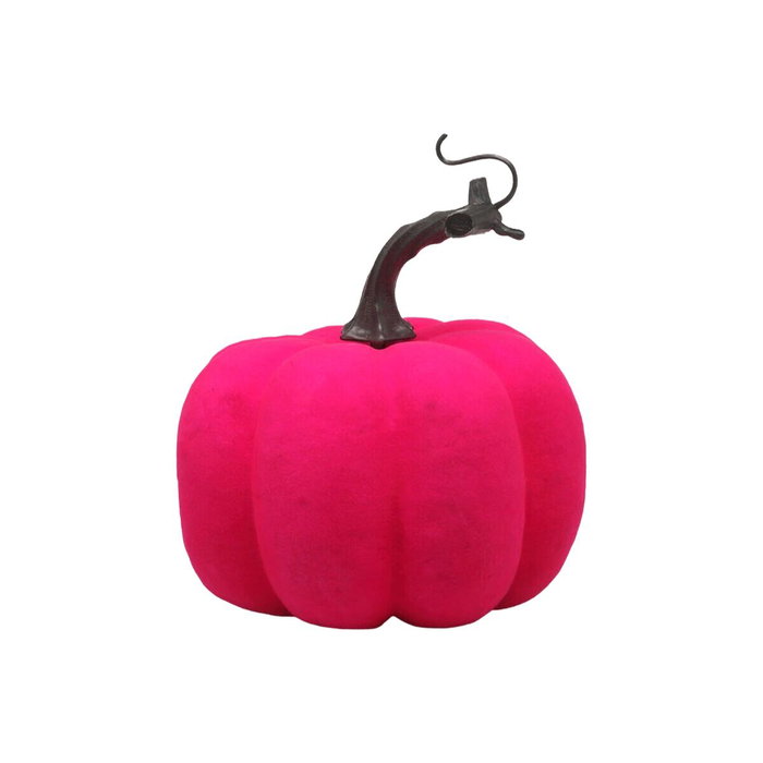 BigBuy Carnival Citrouille de Fête Fuchsia avec Tige