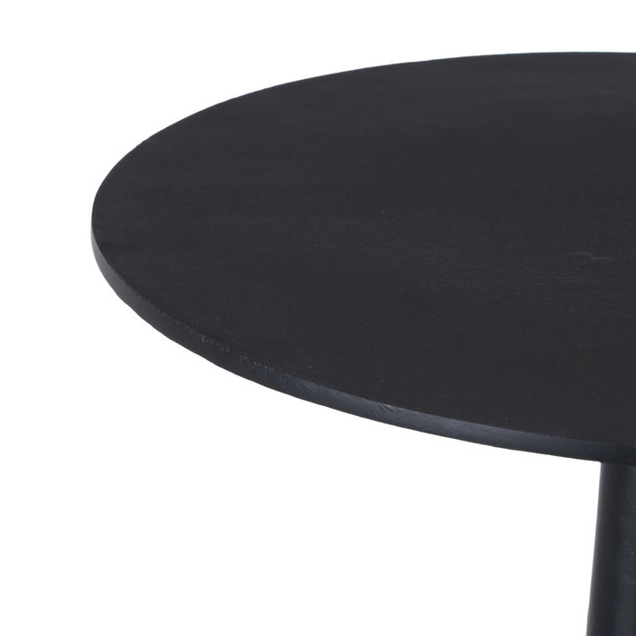 BigBuy Home Table d'appoint Noir Rond