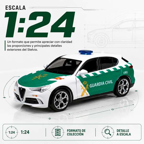 Burago Alfa Romeo Stelvio Guardia Civil 1:24