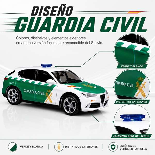 Burago Alfa Romeo Stelvio Guardia Civil 1:24