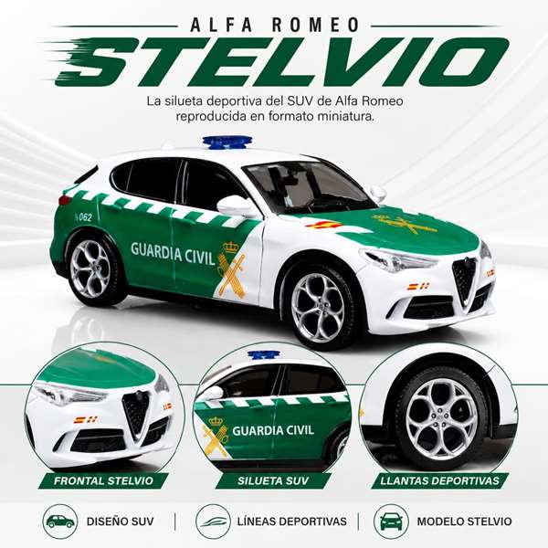 Burago Alfa Romeo Stelvio Guardia Civil 1:24