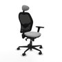 Piqueras y Crespo Chaise de Bureau avec Appui-tête Jorquera 3D036N1 Gris clair