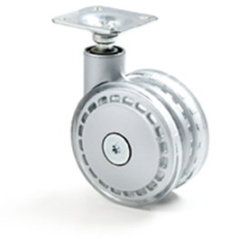 ITALIANA FERRAMENTA Roue Daytona 1 - Roulette en plastique transparent D60 H84 avec corps en aluminium