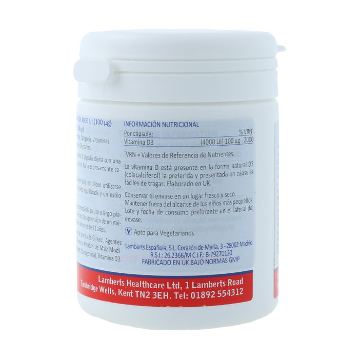 LAMBERTS Vitamine D3 4000 UI, 120 capsules