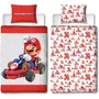 Mario Bros Parure de Lit Réversible Microfibre Sous Licence Mario - Housse de Couette 140 x 200 cm + 1 Taie 63 x 63 cm - Décoration Chambre Enfant