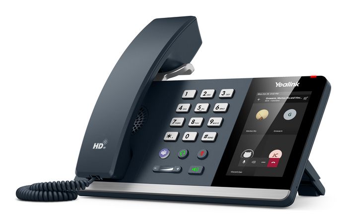 Yealink SIP-T54W (T54W) - Téléphone IP Android 13 avec Écran Tactile 4" 480x800, Bluetooth 5.2, Wi-Fi, 2x RJ-45, 2x USB, Optimisé pour Microsoft Teams