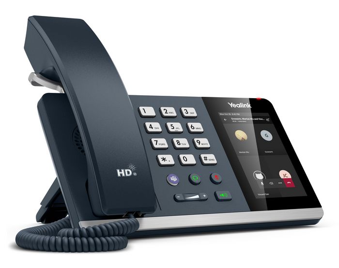 Yealink SIP-T54W (T54W) - Téléphone IP Android 13 avec Écran Tactile 4" 480x800, Bluetooth 5.2, Wi-Fi, 2x RJ-45, 2x USB, Optimisé pour Microsoft Teams