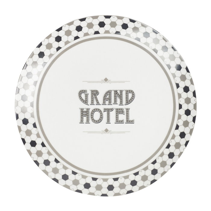 Home Deco Factory Plat Grand Hotel 20 cm en céramique Home Deco Factory Plat Grand Hotel 20 cm en céramique