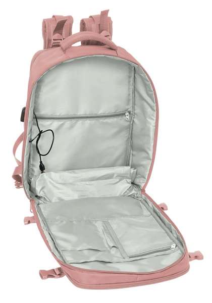 Safta - Mochila Rosa - Sac de voyage cabine portable pour ordinateur portable 15,6 pouces - Dimensions: 29 x 44 x 19 cm