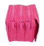 Benetton Triple Big Portatout "Raspberry" - Porte-Tout Triple 21,5x10x8 cm en Polyester 600D - Rose Fuchsia
