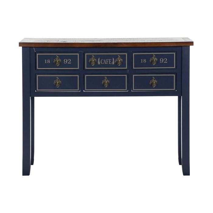 Meuble d'Entrée Home ESPRIT Marron Blue marine 103 x 35 x 80 cm