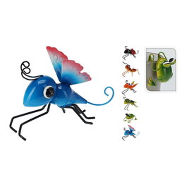 Ipae Progarden Insectes décoratifs pour pots de fleurs, modèles variés, 130 x 90 x 85 mm, métal