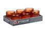 Giftdecor Porte-bougie Cercle Rayure Petit Teja Verre 7x7x7 cm (Set de 12)
