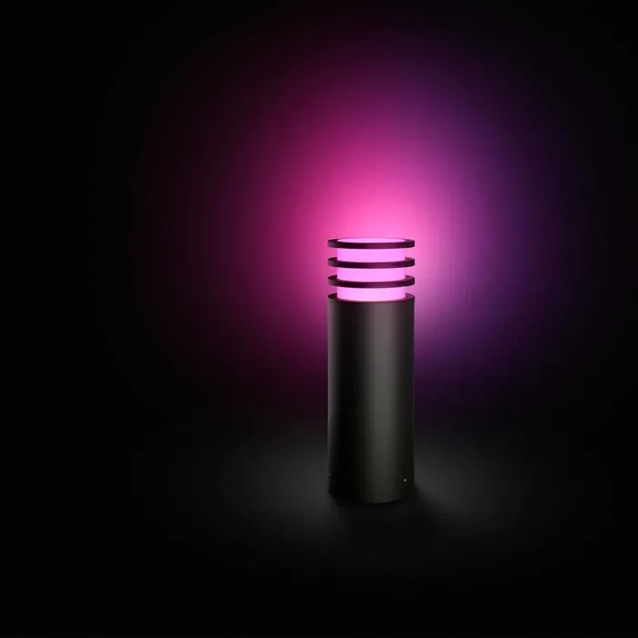Philips Hue Lampe sur pied Lucca Anthracite 1xA60 WCA IP44 Connectée Alexa Zigbee