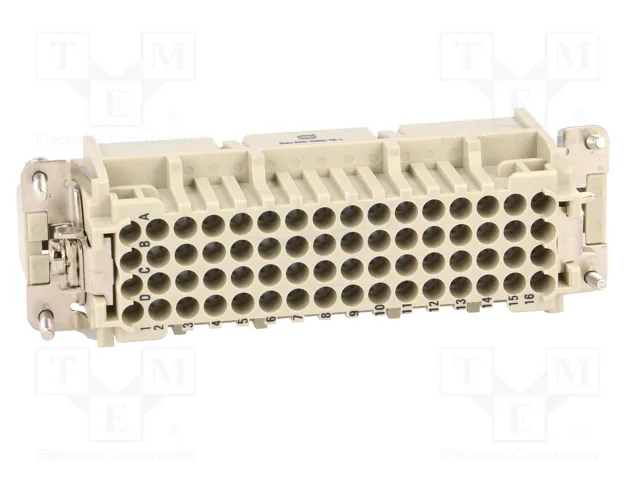 HARTING Insert de contact HDC mâle Han® HMC 64+PE