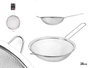 Kinvara Passoire en Acier avec Support 20 cm x 38,5 cm (Set de 12)