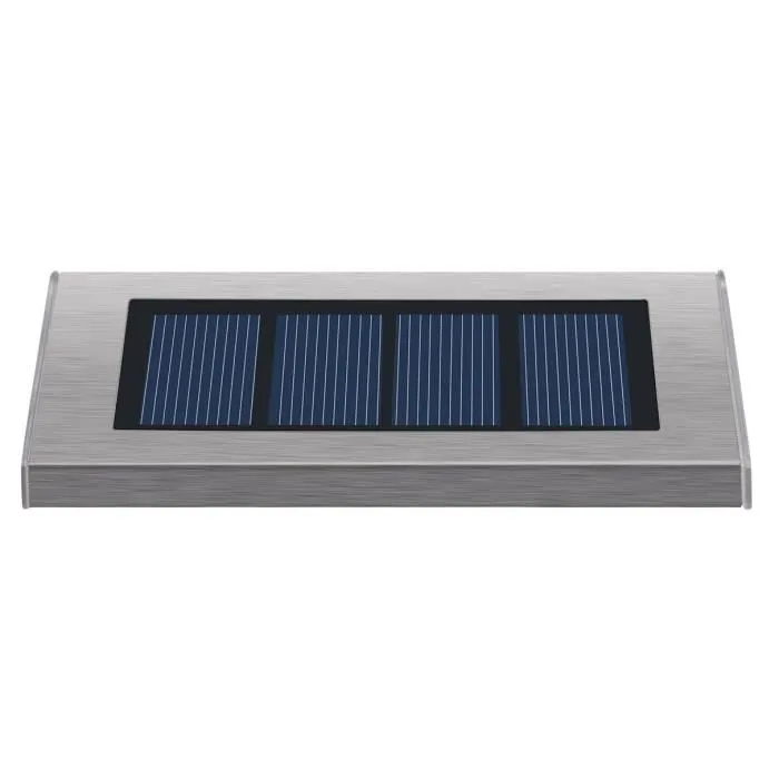 Lumisky - Lot de 2 spots solaires muraux extérieurs étanches avec 3 LEDs blanches, 2 modes d'éclairage et autonomie 8h