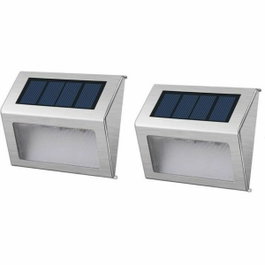 Lumisky Pack de 2 Spots Solaires Muraux Wally W8 Blanc et Noir