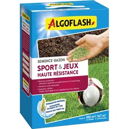 Algoflash Semences gazon Sports & jeux Haute résistance