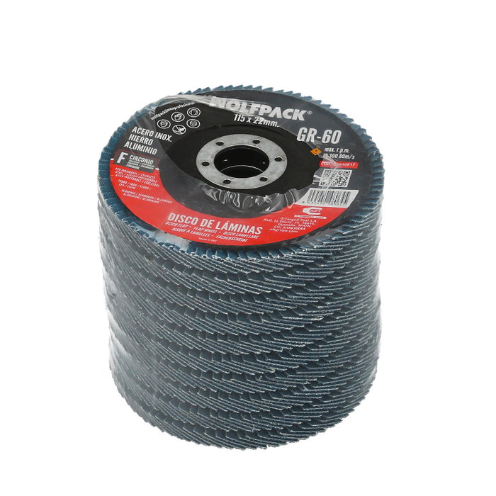 WOLFPACK LINEA PROFESIONAL Disco de lames en zirconio 115x22 mm Grain 60