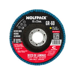 WOLFPACK LINEA PROFESIONAL Disco de lames en zirconio 115x22 mm Grain 60