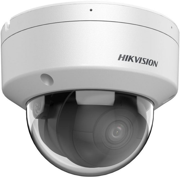 Hikvision Caméra de Sécurité Extérieure Dome 8 MP AcuSense - Objectif 2.8 mm F1.0 avec Microphone - Résolution 4K 3840x2160, WDR, DNR, Protection IP67 IK10, Alarme, Compatible PoE