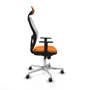 Piqueras y Crespo Chaise de Bureau avec Appui-tête 1D086G1 Orange