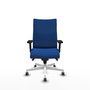 Piqueras Y Crespo Chaise de bureau Albacete confidente, Bleu, Mécanisme Sincro, Bras 2D