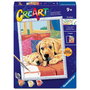 Ravensburger CreArt Serie D Amor De Perritos 12023269 - Kit de Peinture par Numéros sur Toile, Thème Chiot, à Partir de 7 Ans