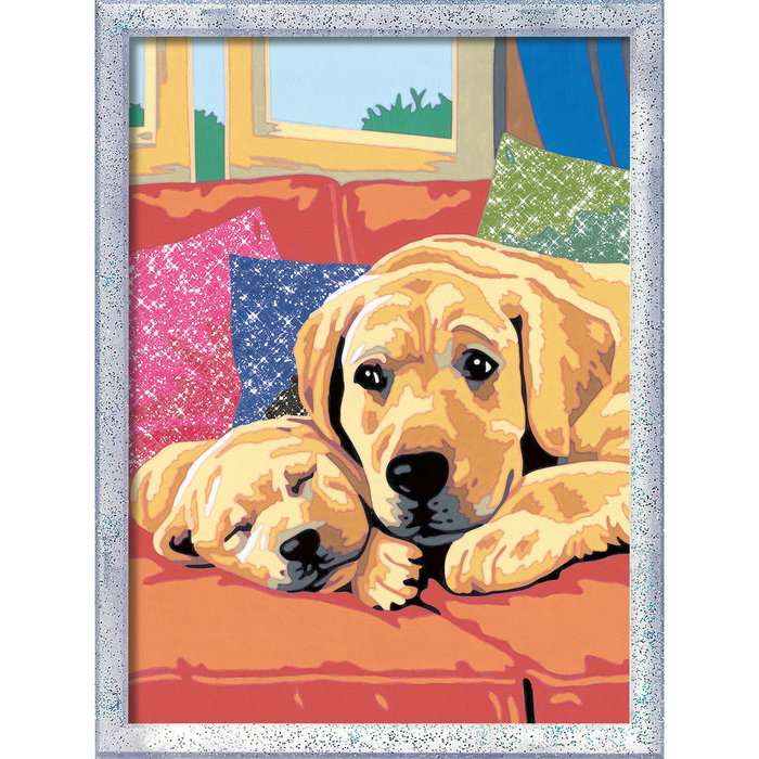 Ravensburger CreArt Serie D Amor De Perritos 12023269 - Kit de Peinture par Numéros sur Toile, Thème Chiot, à Partir de 7 Ans