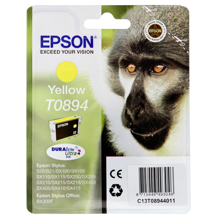 Epson DURABrite Ultra T 0894 Cartouche d'encre jaune Epson DURABrite Ultra T 0894 Cartouche d'encre jaune