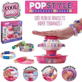 Spin Master Pop Style Machine à Bracelets d'Amitié - Création Facile de 10 Bracelets - 170 Perles Incluses - Cool Maker