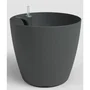 Artevasi San Remo SWS 36 MA - Pot de fleurs avec pieds - Intérieur/extérieur - Plastique résistant UV - 25 L - Ø36 x H33.5 cm - Gris anthracite