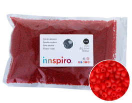 Innspiro Rocaille en verre rouge glacé 2,3 mm 500g