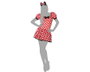 Atosa Déguisement Petite Souris Femme Adulte - Rouge XS-S