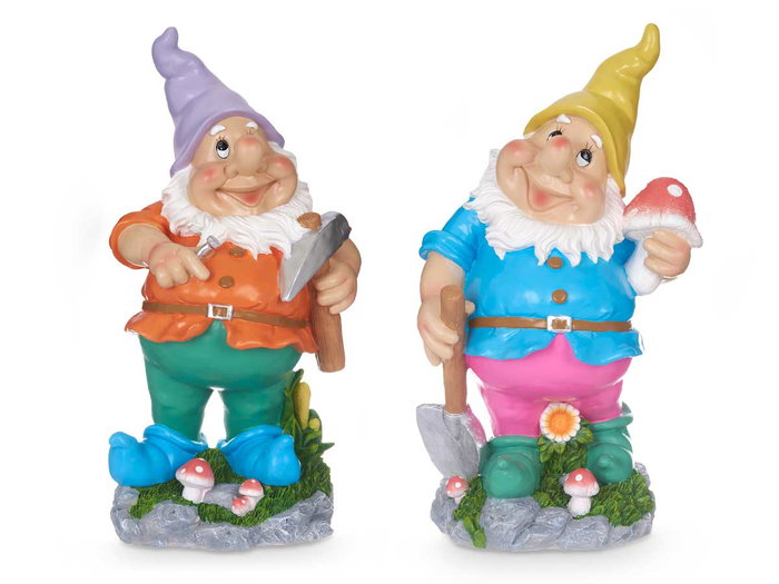 IBERGARDEN Lot de 4 Figurines Nains de Jardin Assortis IBERGARDEN Lot de 4 Figurines Nains de Jardin Assortis