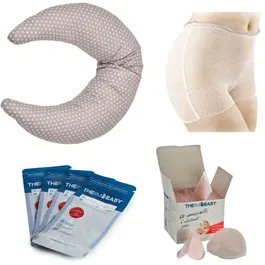 Thermobaby - Pack maternité et allaitement, kit complet pour jeunes mamans avec coussin ergonomique, slips lavables, sachets de conservation et coussinets jetables