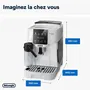 Delonghi Magnifica Start ECAM220.61.W - Machine à café expresso automatique avec broyeur - Blanc inox - 15 bars - Carafe à lait - Compatible grains et moulu