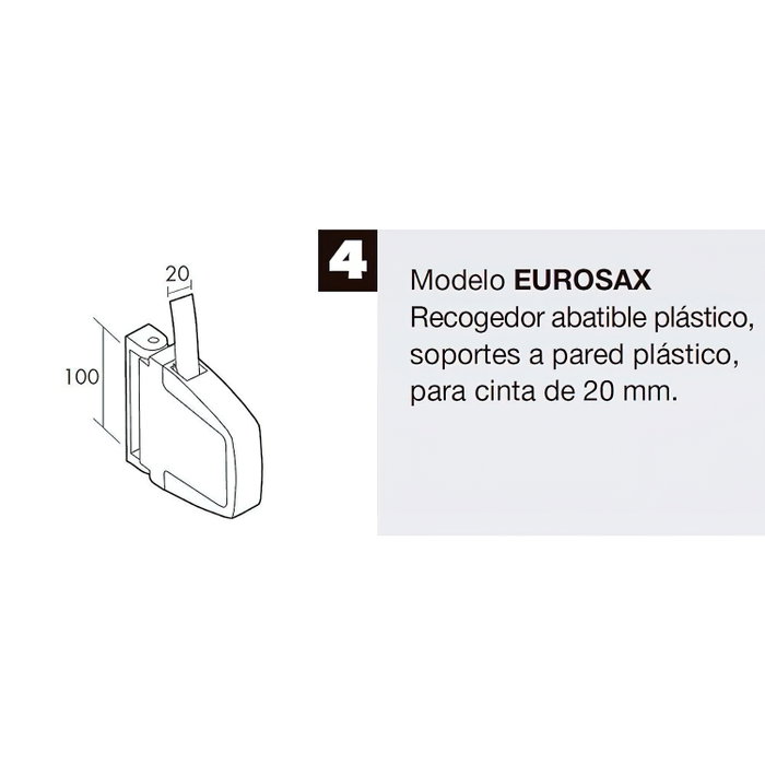 WOLFPACK LINEA PROFESIONAL Enrouleur de sangle volet rabattable Eurosax C-22 blanc