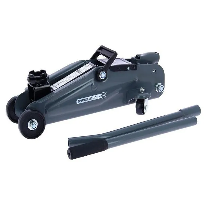 Precision Steel Cric hydraulique rouleur 1.5 tonnes, levage de 135 mm à 330 mm, semelle universelle, 2 roues pivotantes