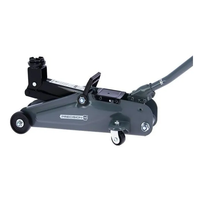 Precision Steel Cric hydraulique rouleur 1.5 tonnes, levage de 135 mm à 330 mm, semelle universelle, 2 roues pivotantes